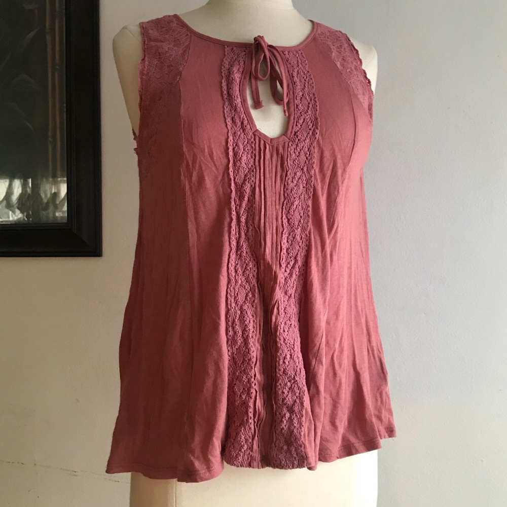 Anthropologie Blush Embroidered Bohemian Top